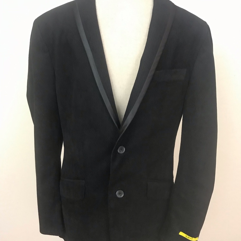 INC international concepts black velvet blazer NWT